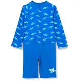 Playshoes UV-Schutz Einteiler Unisex Kinder Badeanzug Schwimmanzug Badebekleidung, Hai Langarm, 86/92