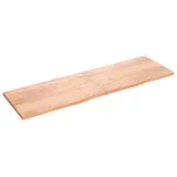 vidaXL Wandregal Hellbraun 200x60x(2-4) cm Massivholz Eiche Behandelt