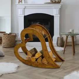 Boltze Kaminregal 73 x 27 x 57 cm Braun