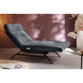KAWOLA Relaxliege AMERIVA Polyester 80 x 110 x 158 cm Schwarz mit Kissen und Kopfteil
