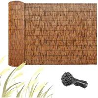 Garten Sichtschutz Bambus, Windschutz Schilfrohrmatte Zaun, Sichtschutzzaun 50 cm - 160 cm Hoch, Bambus Zaun Für Pool/Dach/Mauerabdeckung/Gartenzaun(50 * 1200cm)