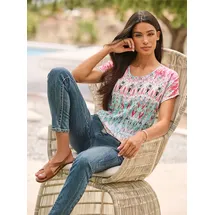 Heine Druckbluse rosé 38