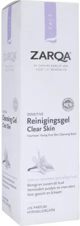 Zarqa Sensitive Reinigungsgel Clear Skin Gesicht Fettige Und Unreine Haut Pumpflasche 200ml