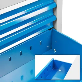 Proregal Kobra Schubladenschrank 75 x 70 x 43,5 cm Lichtgrau/Lichtblau