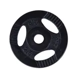 GORILLA SPORTS® Hantelscheiben - Einzeln/Set, 0,5kg, 1,25kg, 2kg, 2,5kg, 5kg, 10kg, 15kg, 20kg, 27,5kg, 30kg Gewichte, Tri-Grip, 30mm, Gusseisen, Silber/Schwarz - Gewichtsscheiben, Hanteln Set