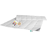 Daunendecke 155x220 cm 60 % Daunen Medium Ganzjahresdecke Daunen Bettdecke Steppdecke Daunen SPESSARTTRAUM TOPAS - Weiß
