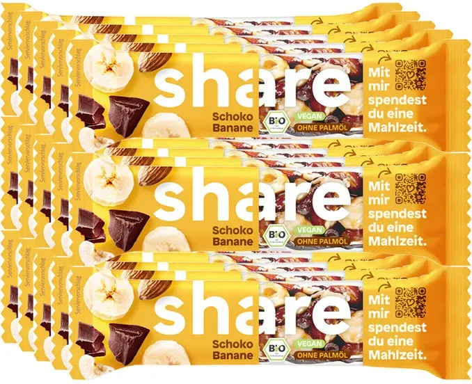 Share BIO Nussriegel Schoko-Banane, 15er Pack