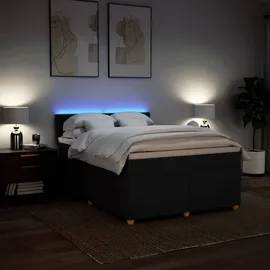 vidaXL Boxspringbett 140 x 200 cm Schwarz