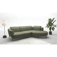 sit&more Ecksofa SIT & MORE "Zoe", grün (olive), B:309cm H:87cm T:199cm, 95% Polyester, 5% Polyamid, Sofas, Ecksofa, ink.Sitztiefenverstellung, wahlweise mit Kopfteilverstellung