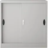 [en.casa] Rieti Aktenschrank 90 x 40 x 90 cm Hellgrau