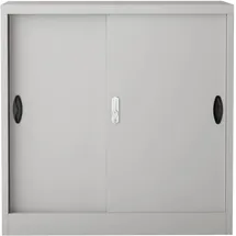 [en.casa] Rieti Aktenschrank 90 x 40 x 90 cm Hellgrau