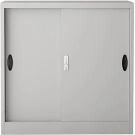 [en.casa] Rieti Aktenschrank 90 x 40 x 90 cm Hellgrau