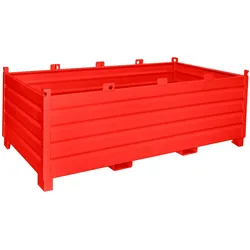 Sammelbehälter System SBS 2000 lackiert RAL3000 Feuerrot Stapler Anbaugerät