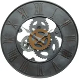 Ambiente Haus Zahnrad Uhr 39cm schwarz