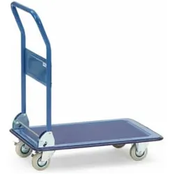 fetra Ganzstahlwagen 3101, Tragkraft 250kg Vollgummi-Reifen, klappbarer Rohrschiebebügel