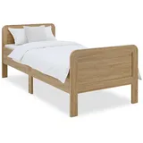 Homestyle4u Komfortbett 90x200 Bett Senioren Seniorenbett Komforthöhe Natur Holz Kiefer, cm, Schlafzimmer, Betten