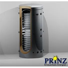 prinz thermotechnik gmbh Hygienekombispeicher 2000 Liter mit 2 Wärmetauschern und Isolierung Typ PHSS 2000 - Grau