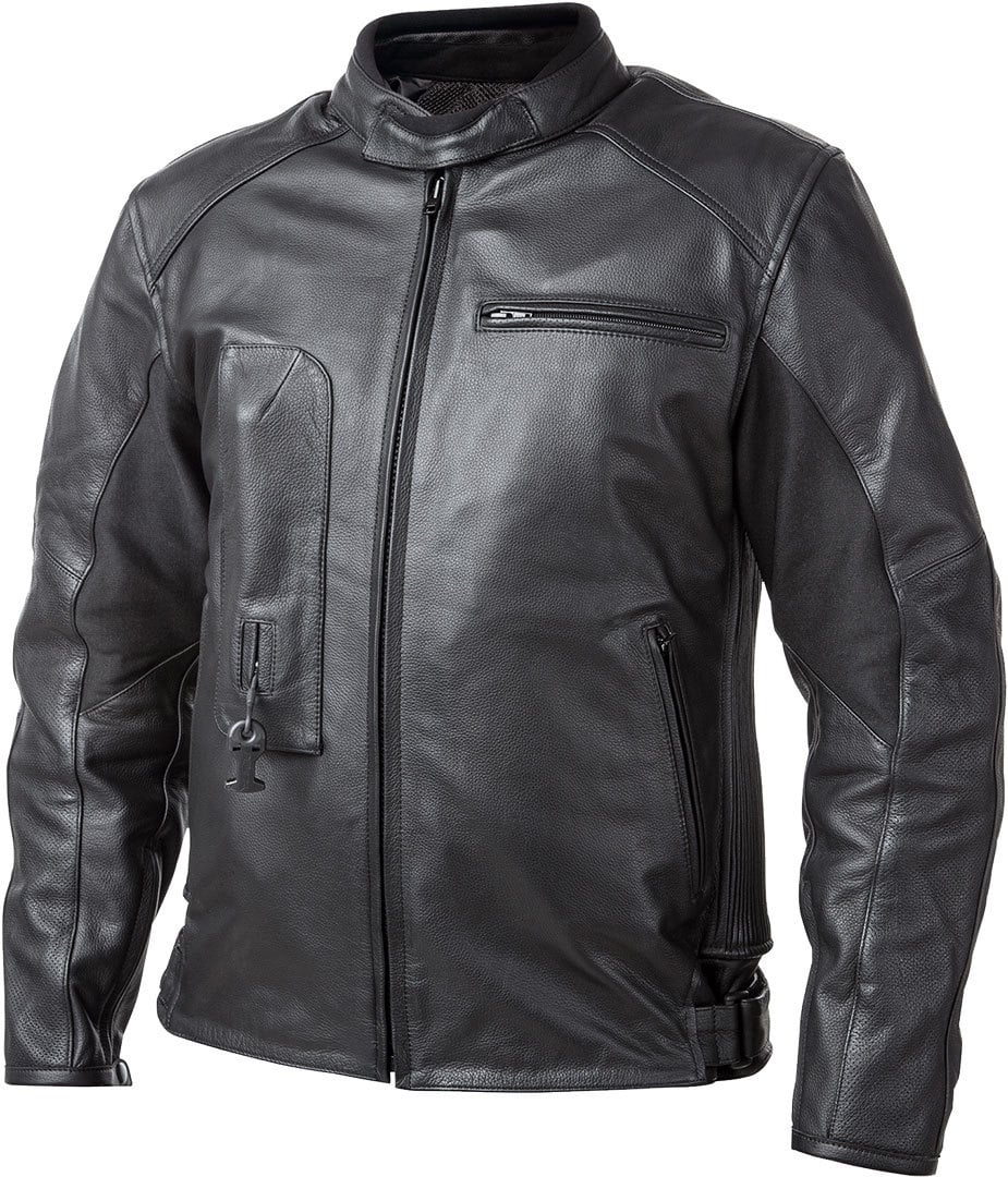 Helite Roadster Airbag Motorrad Lederjacke, schwarz, Größe S für Männer