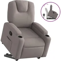 vidaXL Relaxsessel mit Aufstehhilfe Taupe Stoff