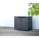 Westmann Mülltonnenbox 2-fach mit Deckel,anthrazit,132 x 80 x 116 cm (b x t x h)