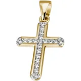 FIRETTI Kettenanhänger Schmuck Geschenk Silber 925 Halsschmuck Anhänger Kreuz Gold