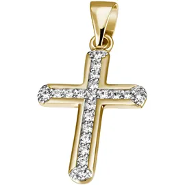 FIRETTI Kettenanhänger Schmuck Geschenk Silber 925 Halsschmuck Anhänger Kreuz Gold