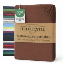 EXKLUSIV HEIMTEXTIL Spannbettlaken Frottee 180 x 200 - 200 x 200 cm Schokobraun