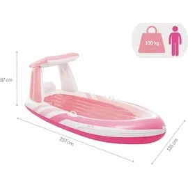 Intex Pink Paradise Boat (244x97x114cm) mit Haltegriffen und Getränkehaltern