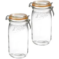 Le Parfait Super Bügelverschlussglas 3000ml - 2 Stück Einkochglas