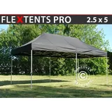 Faltzelt Faltpavillon Wasserdicht FleXtents PRO 2,5x5m Schwarz