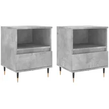 vidaXL Nachtschrank 40 x 35 x 50 cm Betongrau