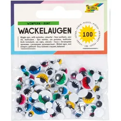 folia Wackelaugen mit Wimpern, nicht selbstklebend