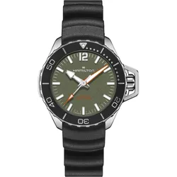 Hamilton Khaki Navy Frogman Auto 41mm H77455360 - grün,mit Wellenoptik,schwarz - 41mm