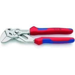 KNIPEX 86 05 180 Zangenschlüssel Zange und Schraubenschlüssel in einem Werkzeug verchromt 180 mm