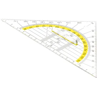 TSI Geodreieck mit Griff, 16 cm, transparent, Art. 46318