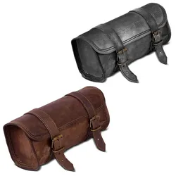 Set: Leder Werkzeugrolle passend für Chopper Retro Werkzeugtasche braun + Leder Werkzeugrolle LR3