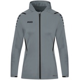 Trainingsjacke mit Kapuze steingrau/schwarz 42