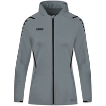 Jako Challenge Trainingsjacke mit Kapuze Damen steingrau/schwarz 42