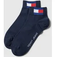 Sneakersocken mit Logo-Print im 2er-Pack, Marine, 43/46