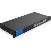 Linksys LGS124P-EU 24-Port Unmanaged Gigabit-Netzwerk-PoE-Switch mit 12 PoE+-Ports, 120 W, für Unternehmen, Büros, IP-Überwachung – Ethernet-Switch/Hub mit Metallgehäuse