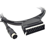 Xoro AV3 - Audio/Video Adapterkabel u.a. für XORO HRT 8772/8780 Modelle, SCART Adapter / Anschluss für den XORO Receiver, 1,5 Meter Länge, ACC400513, schwarz