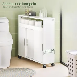SoBuy Nischenschrank 70 x 20 x 70 cm Weiß MDF