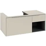 Villeroy & Boch Subway 3.0 Waschtischunterschrank C57200VN 100,1x42,25x51,6cm, ohne LED/Griff Aluminium glänzend, cashmere grey