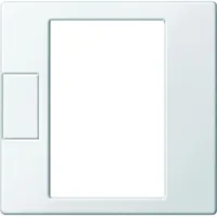 Merten Zentralplatte für Universal Temperaturregler-Einsatz mit Touch-Display polarweiß glänzend