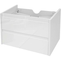 Mendler Waschbeckenunterschrank HWC-B19, Waschtischunterschrank Waschtisch Badezimmer, hochglanz Soft-Close 50x60cm ~ weiß