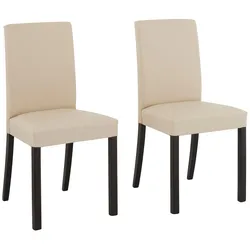 Esszimmerstuhl HOME AFFAIRE "Nina Polsterstuhl Landhaus, Gestell Massivholz", beige, B:44cm H:90cm T:52,5cm, Holzwerkstoff, Stühle, im 2er, 4er oder 6er-Set, Bestseller