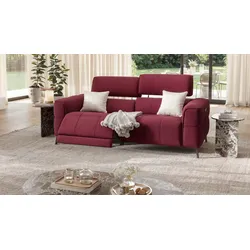 Designer Sofa MEZZANO Stoff Couch - Rot