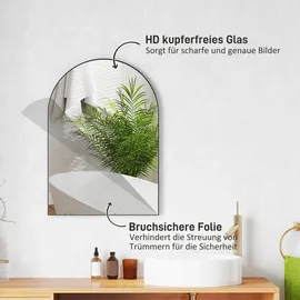 Homcom Badspiegel 50 x 3B x 70H cm-Schwarz | Gr.: onesize