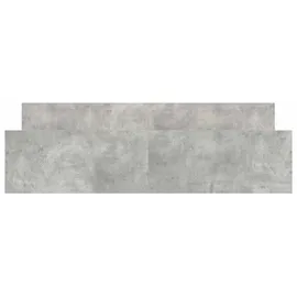 vidaXL Bettgestell mit Kopf- und Fußteil Betongrau 200x200 cm