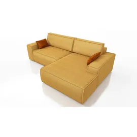 mebloland Ecksofa TOR mit Schlaffunktion. Farbe: Mustard. - Gelb